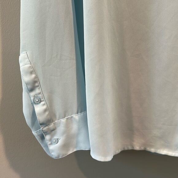 Express Large Baby Blue Blouse Top - Picture 5 of 9